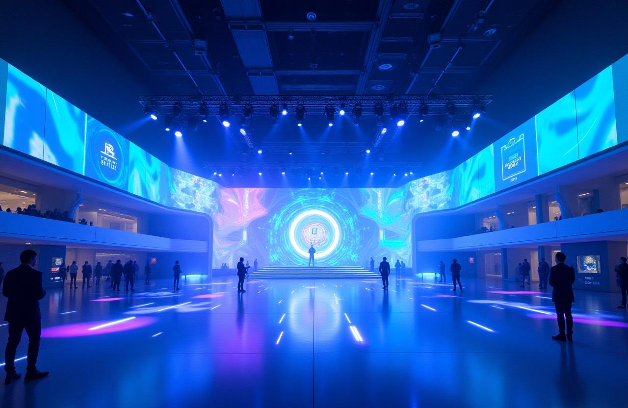 お台場の未来的イベント会場